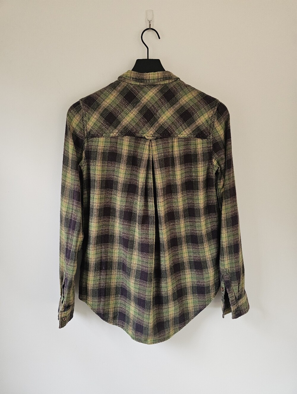 Urban Outfitters BDG Olive and Brown Plaid Button-Down Shirt - Picture 6 of 6